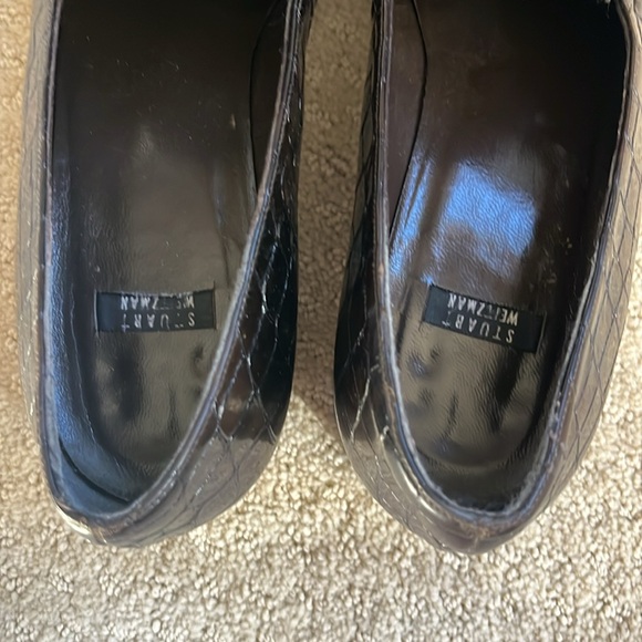 Stuart Whitman brown croc loafers slip ons w tassel - Picture 5 of 5